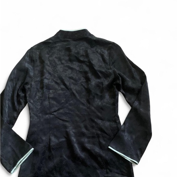 Zara Black Jacquard Embroidered Long sleeve QiPao Asian Mini dress - Picture 7 of 8